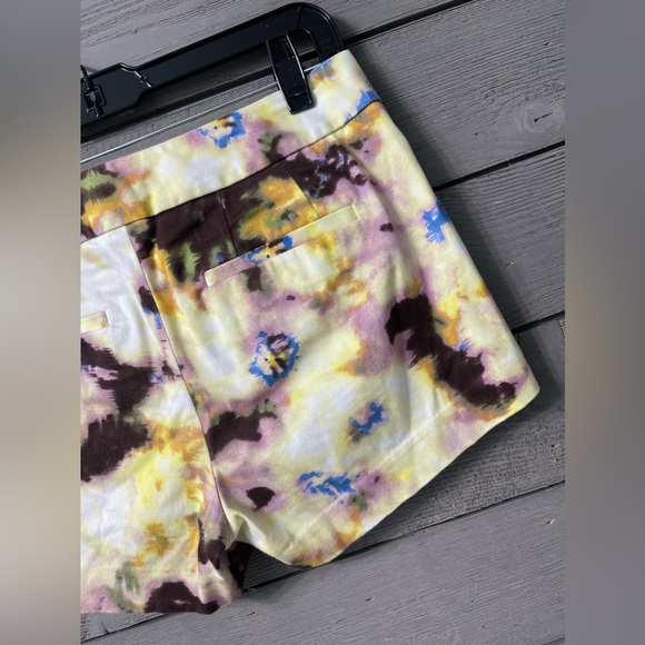J. Crew Stretch Watercolor Shorts Sz 0 Summer Beach Preppy Style Chic Feminine - Picture 7 of 9